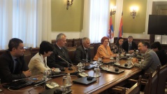 16 July 2014 The members of the Parliamentary Friendship Group with Canada in meeting with the Canadian Ambassador to Serbia